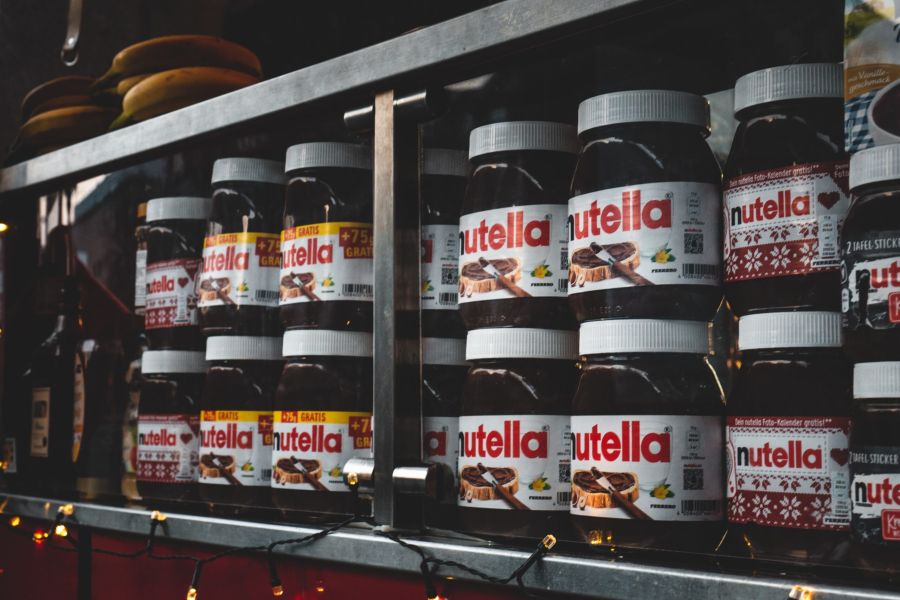 nutella on shelf