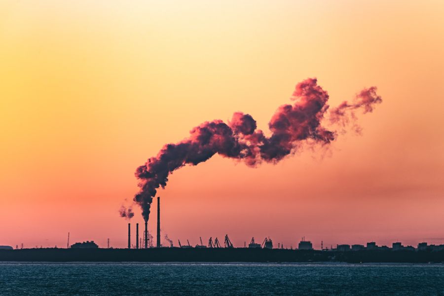 Omgeving waar co2 wordt uitgestoten