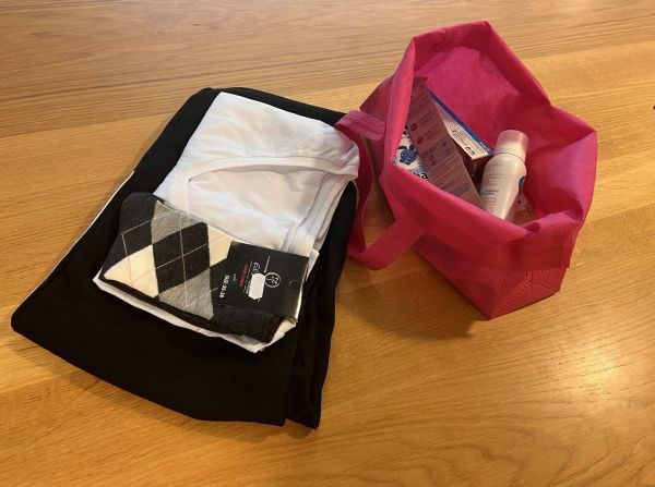 kleding en toiletspullen